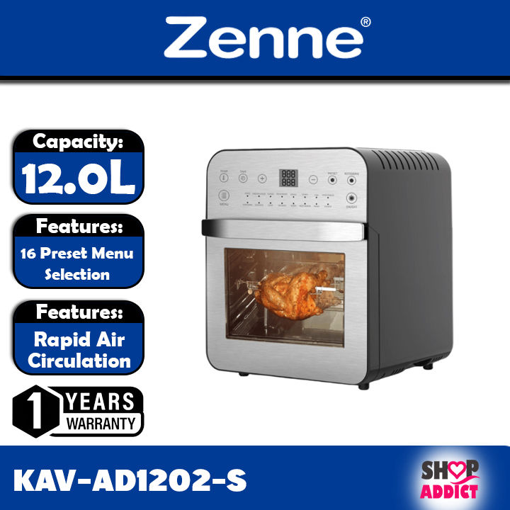 Zenne Air Fryer Oven 12L with Digital Control Panel KAVAD1202S Lazada