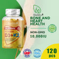 Mulittea Vitamin D3 with vitamin K2(mk7) Softgel Capsules for Boosting Calcium Absorption, Bone &joint Health, Increase Immunity 120pcs Vitamin D3+K2 Kapsul untuk Meningkatkan Penyerapan Kalsium, Kesehatan Tulang & Sendi, Meningkatkan Kekebalan Tubuh. 