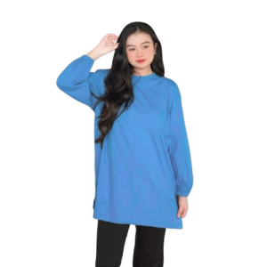 Forever Cloth - Kaos Polos Oversize Lengan Panjang KERUT Wanita Bahan Cotton Combed 24s Premium