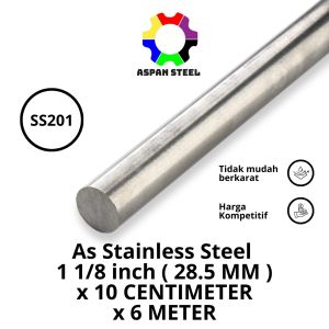 As 28.5mm (1 1/8 inch) stainless steel 201