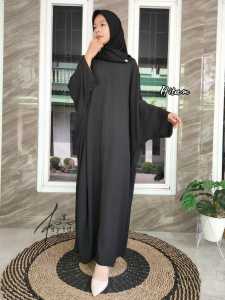 Gamis Dinar Abaya Wanita Crinkle Airflow | Dress Kaftan Polos Muslimah Betwing