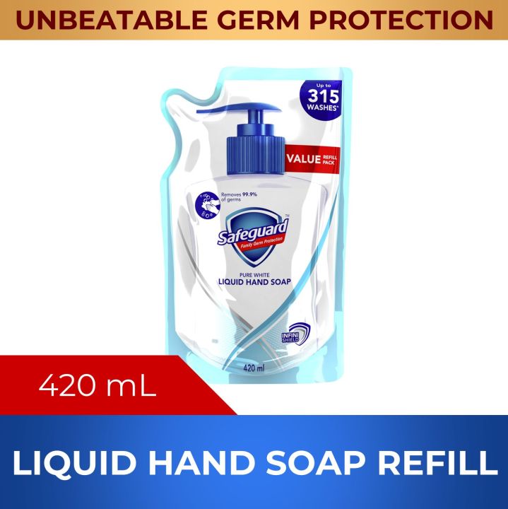 Safeguard Liquid Hand Soap Pure White 420ml Refill Lazada Ph