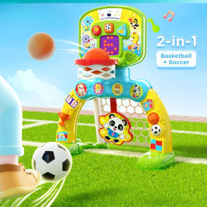 2 in 1 Count & Win Sports Centre Basketball Football Sports Toys (Height Adjustable) 1-3 Years