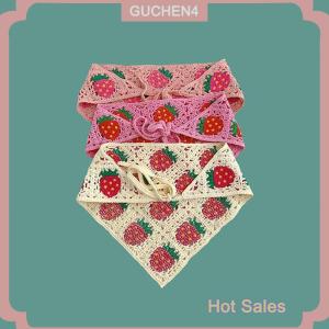 GUCHEN4🎀 Ngọt ngào dễ thương dệt kim tam giác Headband pháp MỤC VỤ phong cách headband cho phụ nữ cô gái ít hoa headscarf Phụ kiện tóc
