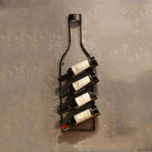 NEXASHOP Iron Oversized Retro Wine Rack Decoration Wall Mounted Wine Bottle Storage Organizer Display Wall Hanging Wine Holder Home Restaurant