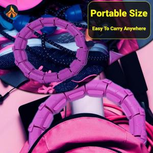 Smart Weighted Hoop Waist Exercise Circle Adjustable Weight Workout Equipment Stomach Exercise Hoop for Men & Women[Jocestyle Store]