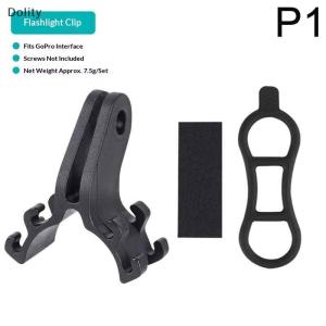 🎄【Special price】Dolity Bike Light Torch Holder Flashlight Bracket Bike License Plate Bracket Bike Parts Adjusteable For Road Bike Racing Bike Mount