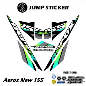 Stiker striping aerox conected - new grafis variasi 011