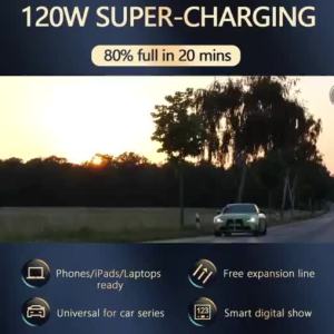 [XnMus.] 152W Car Charger One drag three Super Fast Charging Cable Suitable For Huawei Car Conversion Plug