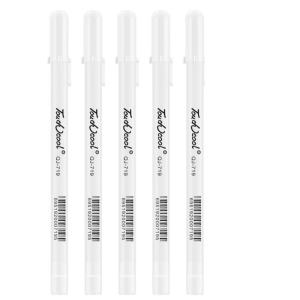 FAMILY`S CHOICE Creative White Ink Gel Pen 0.8mm Highlight Marker Pen Fine Tip for Drawing Art Supply Highlight Marker Pen White 1/3/5pcs