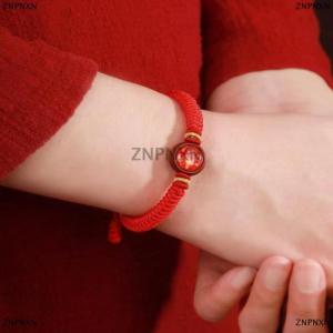 [COD] ZNPNXN 12 Zodiac Eight Patron God Of Wealth Benmingfo Patron Smulet Red Rope Hand-woven Adjustable Hand Rope Bracelet