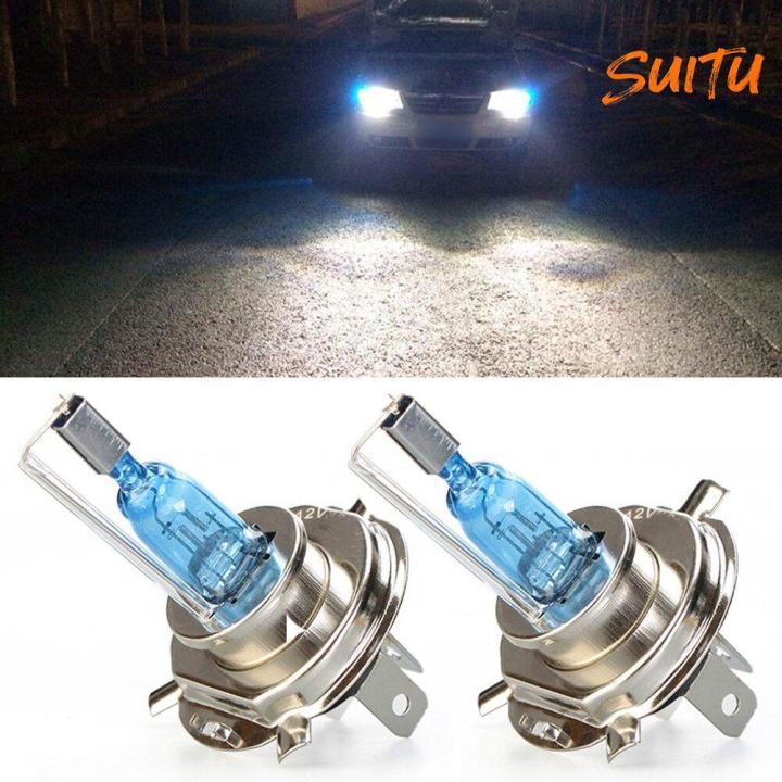 1 Pair H4 Car Headlight Bulb Super Bright White Light Bulbs 55W 12V Dual Low-Beam Bulbs Xenon Lights | Lazada Philippines