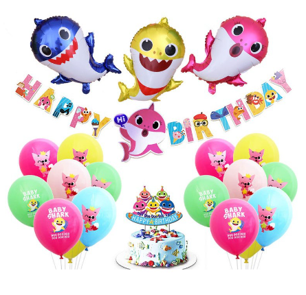 Party Things Party Needs Shop Baby Shark Foil Balloon 18inch/2ft Balloons  Kids Birthday Party Decoration