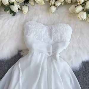 Ưu Đãi Đặc Biệt: ĐầmThanh Lịch Kiểu Pháp Cảm Giác Cao Cấp Dành Cho Tiệc Tùng ĐầmRen Ghép Áo Ống Phong Cách Hàn Quốc Commutekk6