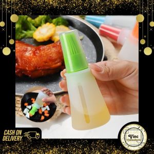 Botol Minyak dengan Kuas Silikon Multifungsi – Alat Oles BBQ Panggang & Masak