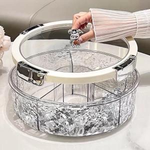 ( Hot 2026 ) Khay đựng mứt tết bánh kẹo đa năng SD Decor Khay đựng trong suốt chia ngăn Acrylic sang trọng Chống Bụi khay  đựng AM234
