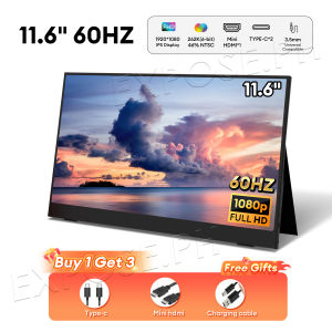 EXPSOE Portable Monitor 15.6Inch 1080P Full HD For Laptop IPS HDR Touch Screen Professional Gaming Office Portable Monitor Screen Extender For Computer Phone PS3/4/5 Switch Xbox