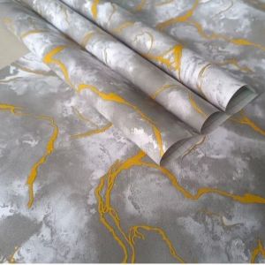 Wallpaper Stiker Dinding Marmer Marmer Cream Kombinasi 7m/8m Lebar 45cm