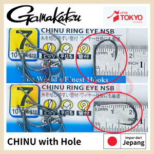 Mata Kail Pancing Gamakatsu CHINU RING EYE WITH HOLE Original Japan
