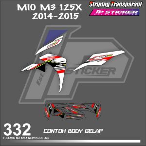 MIO M3 125X 2014-2015 (COD) STIKER STRIPING MOTOR YAMAHA MIO M3 125X  HOLOGRAM DAN TRANSPARAN