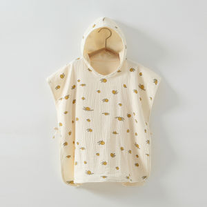 Orzbow Childrens Bath Towel Quick-drying Cape Hooded Cotton Gauze Baby Bath Hooded Absorbent Bathrobe