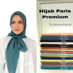 Kerudung Segi Empat PARIS Super Premium Azara Hijab polos terhits Square Terbaru by Arsyana Ekslusif