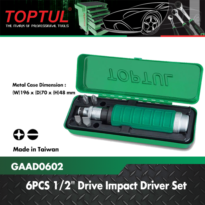 Tutul Driver Toptul - Impact Driver Set 1/2 Drive | Lazada PH