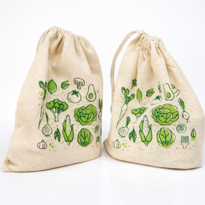 Traditional 100% Cotton Drawstring Storage Bag – Eco-Friendly Reusable Multipurpose Pouch for Fridge Storage Grocery Travel & Daily Use (Pack of 1)