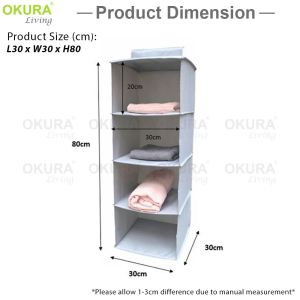 OKURA Double Garment Cloth Hanger and Shoe Rack Powder Coated