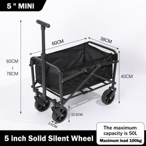 HEWOLF Outdoor Folding Wagon Pet Cart Pet Stroller Foldable Dog/Cat Trolley Pet Carrier Child Big Toy Cart
