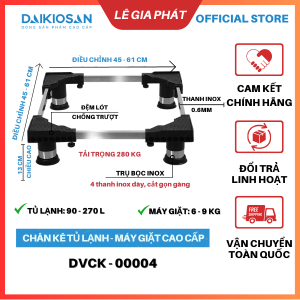 [Chính Hãng] Kệ Máy Giặt - Chân Kệ Tủ Lạnh Đa Năng Inox Cao Cấp Chống Rung Dakiosan