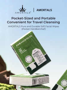AMORTALS handkerchief Facial Tissue travel Portable Facial Towel 1pcs Soft and Skin-Friendly Cleansing Towel wipes尔木萄手帕洗脸巾棉柔巾洁面巾小包旅行装