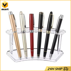 School Office Supplies Ballpoint Pen Organizer Transparent Storage Display Stand Makeup Brush Rack Acrylic Pen Holder Nail Brush Holder