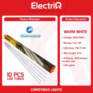 Electriq l Firefly 10 Pcs Meteor Shower Rain Christmas Lights Fairy LED Tube Lights Water Resistant