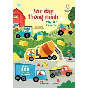 Sách Bóc Dán Thông Minh Sticker - Máy Kéo Và Xe Tải - Cho Bé 3- 8 tuổi Đinh Tị