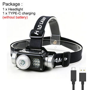 ASAFEE T172 800LM Motion Sensor RGB Multi-Color LED Headlamp Dual Switch 90° Adjustable Type-C Fast Charging Waterproof Headlight