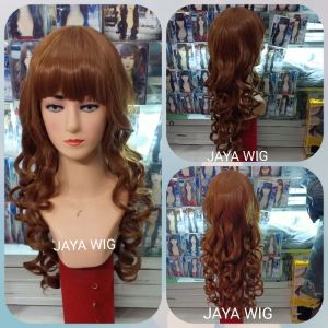 Wig curly Panjang.Rambut Palsu Wanita