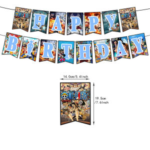 RA ONE PIECE Themed Decoration Celebrate Party Banner Balloon Caketopper Scene Arrangement Supplies AR