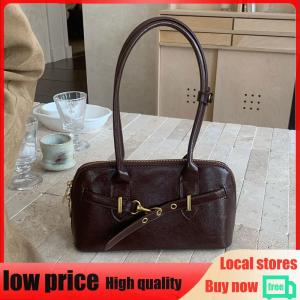 Women PU Leather Shoulder Bag Vintage Underarm Bag Y2K Tote Bags for Work Shopping Travel Daily