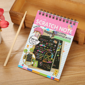 Harga Grosir - Scratch Note Mini / Buku Gambar Mini Tulis Gores Colourfull / Buku Magic Colorfull