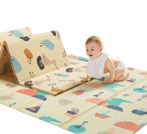 Thảm xốp cho bé gấp gọnthảm xpe Hàn Quốc tấm lót trải sàn 2 mặt chống thấm chống trơn phủ silicon cho bé nằm chơi