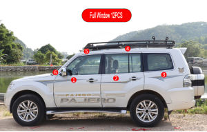 For Mitsubishi Pajero V97 V93 2012 2018 Car Stainless Steel Window Pillar Trim Cover Protectors Car Accessories