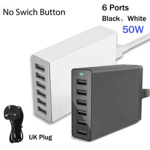 USB Charger Station Quick Charging Dock Multi Port Wall Charger for Mobile Phone Tablet