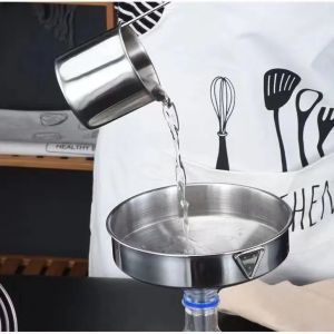 VIVOLILV กรวยไวน์ กรองน้ำมัน ช่องทาง สแตนเลส ทนทาน แกดเจ็ต กระชอน ครัวเรือน เครื่องจ่ายของเหลว อาหาร กรวยกรอกน้ำ ของเหลว กรวย สําหรับเติมน้ำมัน น้ำผึ้ง