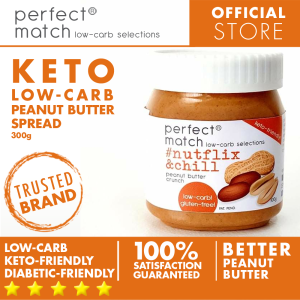 PerfectMatch Low-carb® l Keto Peanut Butter Crunch l Nutflix&Chill 300g l Sugarfree