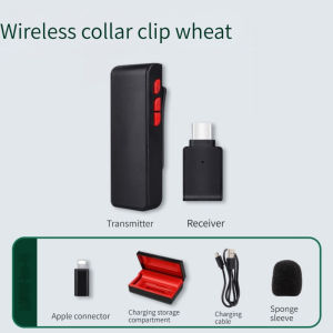 Wireless Lavalier Microphone Portable Audio Video Recording Mini Mic for Phone Live Broadcast Gaming Phone Microfonoe