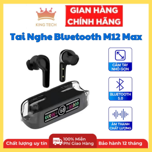 [Mẫu Mới 2023] Tai Nghe Nhét Tai Gaming M12 Max TWS  Tai Nghe Bluetooth Gaming M12 Max  Màn Hình Led  Âm Thanh HIFi  Giảm Ồn ENC  Bluetooth 5.2  Độ Trễ Cực Thấp  Tiện Ích Đa Năng  Chống Nước IPX7  Cảm Ứng 1 Chạm  v.v...