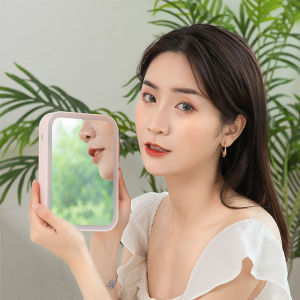 Adjustable LED makeup mirror with light Face vanity mirror with led lights desk mirror makeup Three coloer USB rehargeable Folding Portable Mirror dest stak 1/3 bright wall mounted