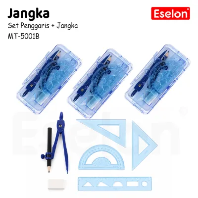 Jangka+penggaris SET MT5001-B / Jangka set 7 pcs