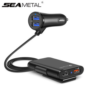 Bộ Sạc QC 3.0 Sạc Nhanh Cho Xe Hơi Bộ Sạc Nhanh 4 Cổng USB Cho Xe Hơi 12V Bộ Chuyển Đổi Điện Kèm Cáp Nối Dài
